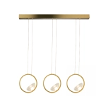 23029 LINE LED LIGHT 21W 3000K ALUMINIUM-GLASS GOLD Zambelis Lights
